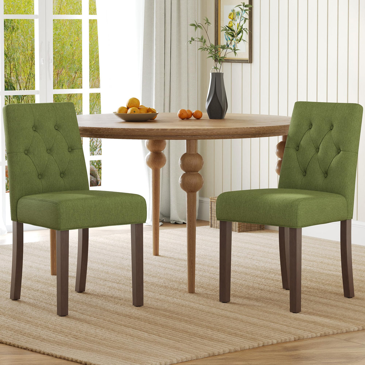 Upholstered Dining Chairs Set of 4 - Modern Parsons Chairs