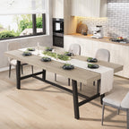 GarveeHome Industrial Dining Table for 6-8 People, 70.87" Long Large Kitchen Table with Sturdy Metal Frame, Rectangular Counter for Dinner, Kitchen, Dining Room (Natural, 71" Non-extendable)