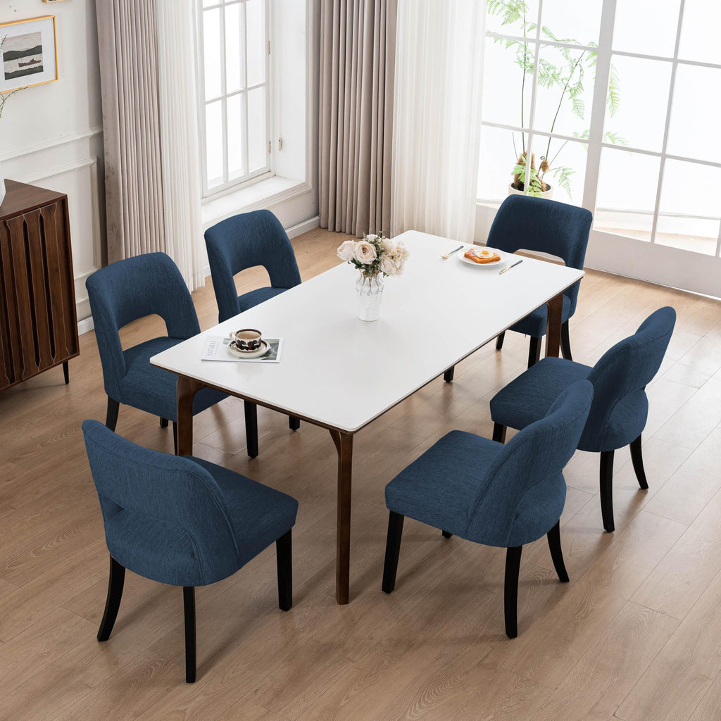 VKNOW Dining Chairs Set of 4, Fabric Dining Chairs, Green