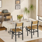 MECHYIN Black Dining Chairs Set of 4, Upgrade Farmhouse Kitchen Room Chair