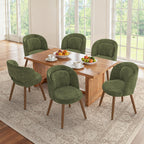 LUE BONA Dining Chairs Set of 4 with Lumbar Support, Green