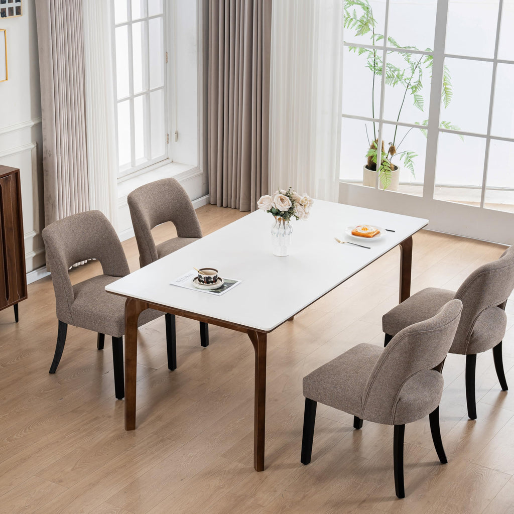 VKNOW Dining Chairs Set of 4, Fabric Dining Chairs, Green