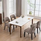 VKNOW Dining Chairs Set of 4, Fabric Dining Chairs, Green