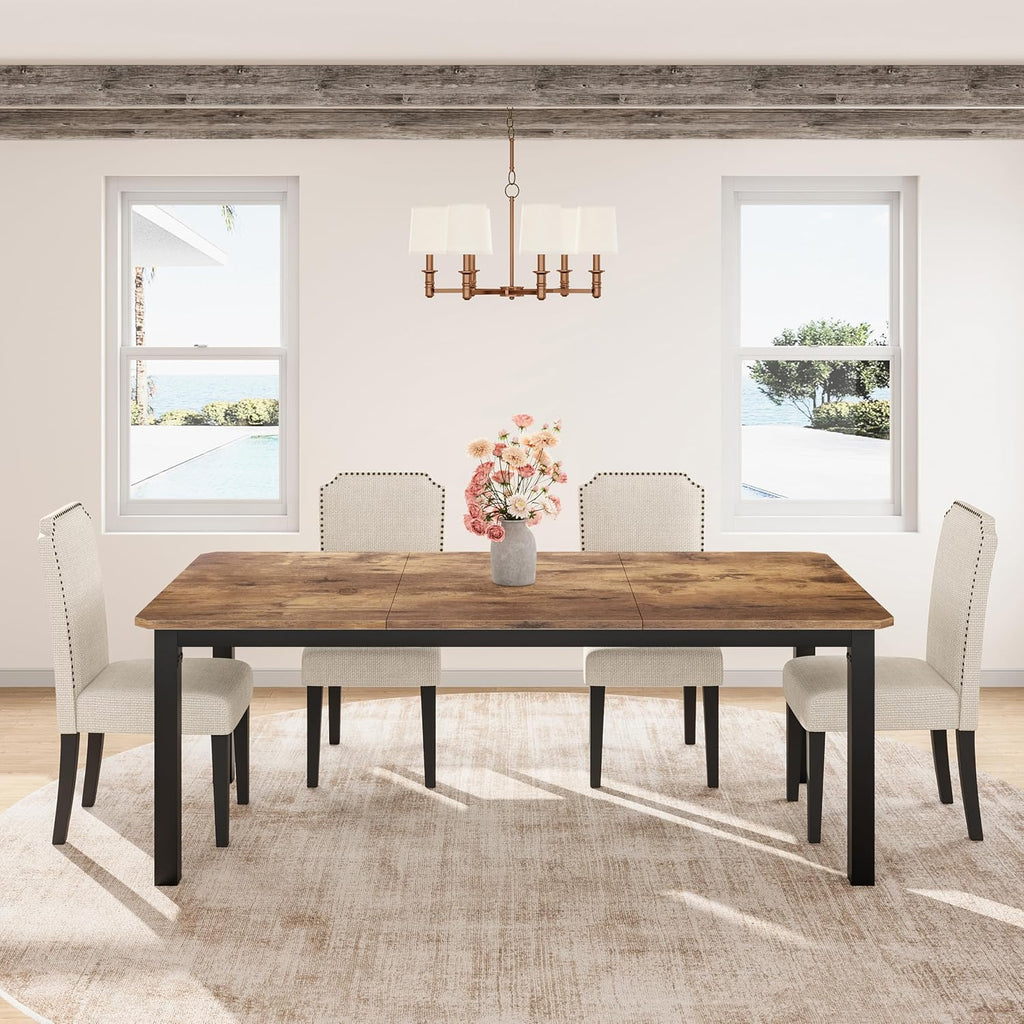 Garvee 78.7″ Dining Table for 8-10 People, Large Kitchen Table (Only Table)